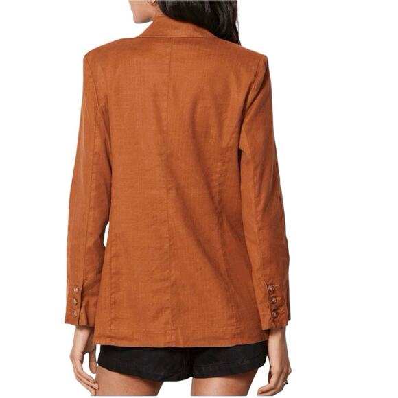 Evereve Women’s Alexa Women’s Linen Blend Double Breasted Blazer Size S Preppy - Picture 4 of 7
